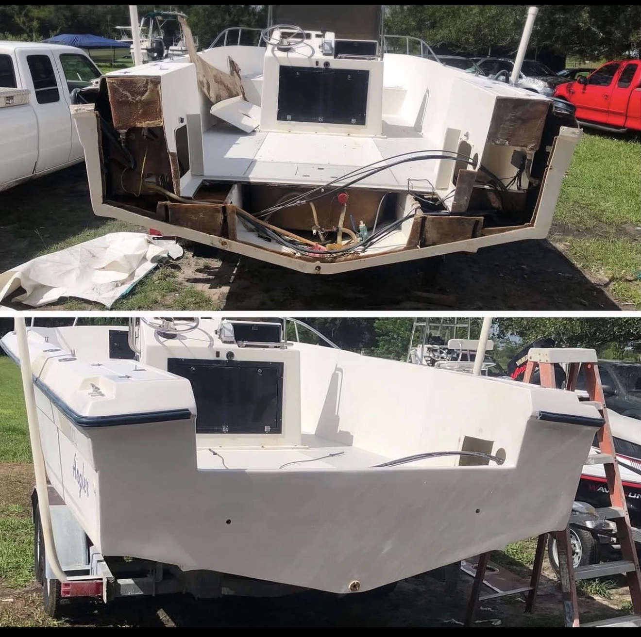 Boat restoration project by GS Composites Marine Repairs