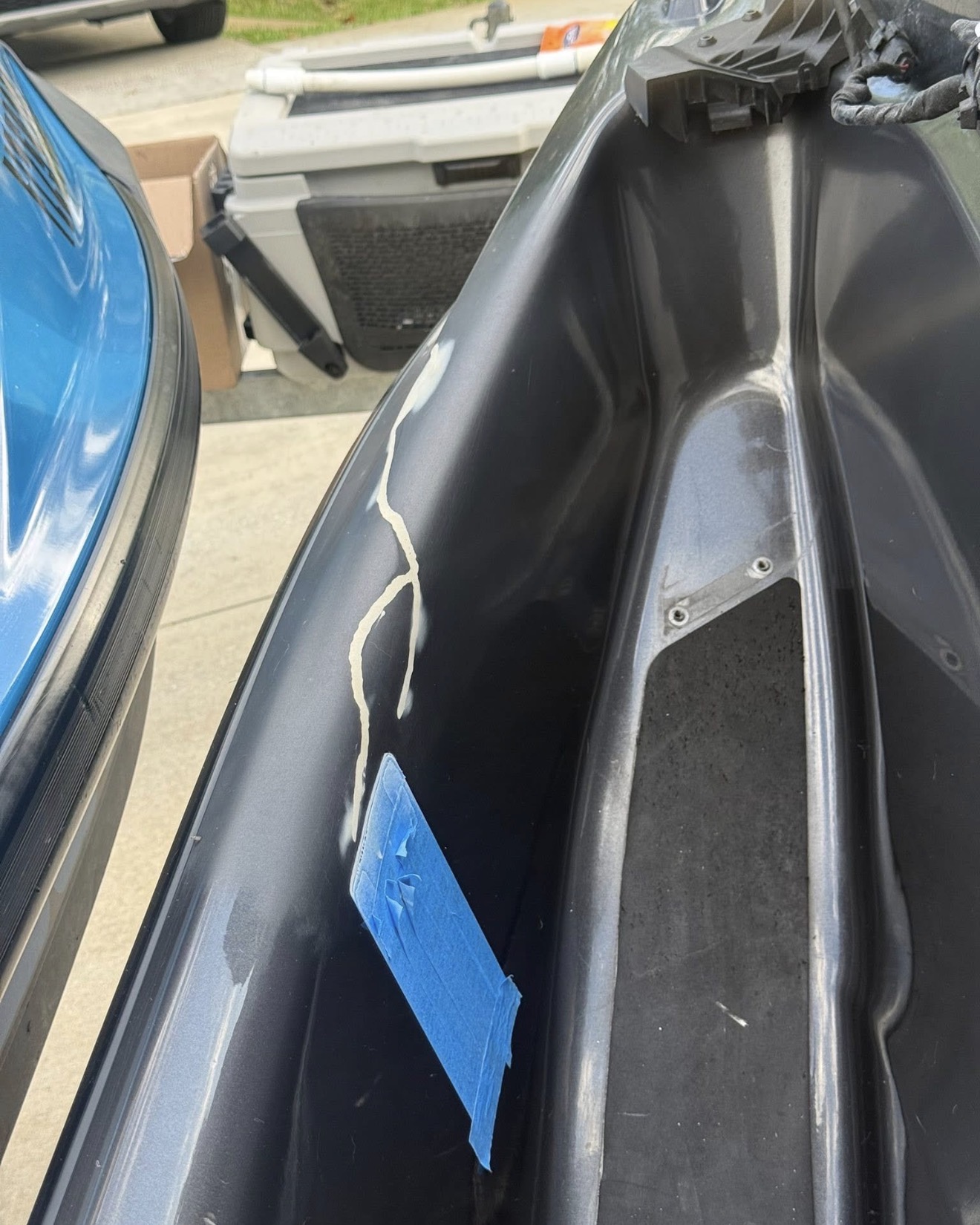 Repair preparation by GS Composites Marine Repairs
