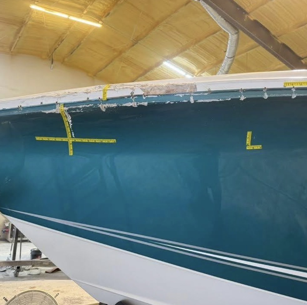 Hull repair project by GS Composites Marine Repairs