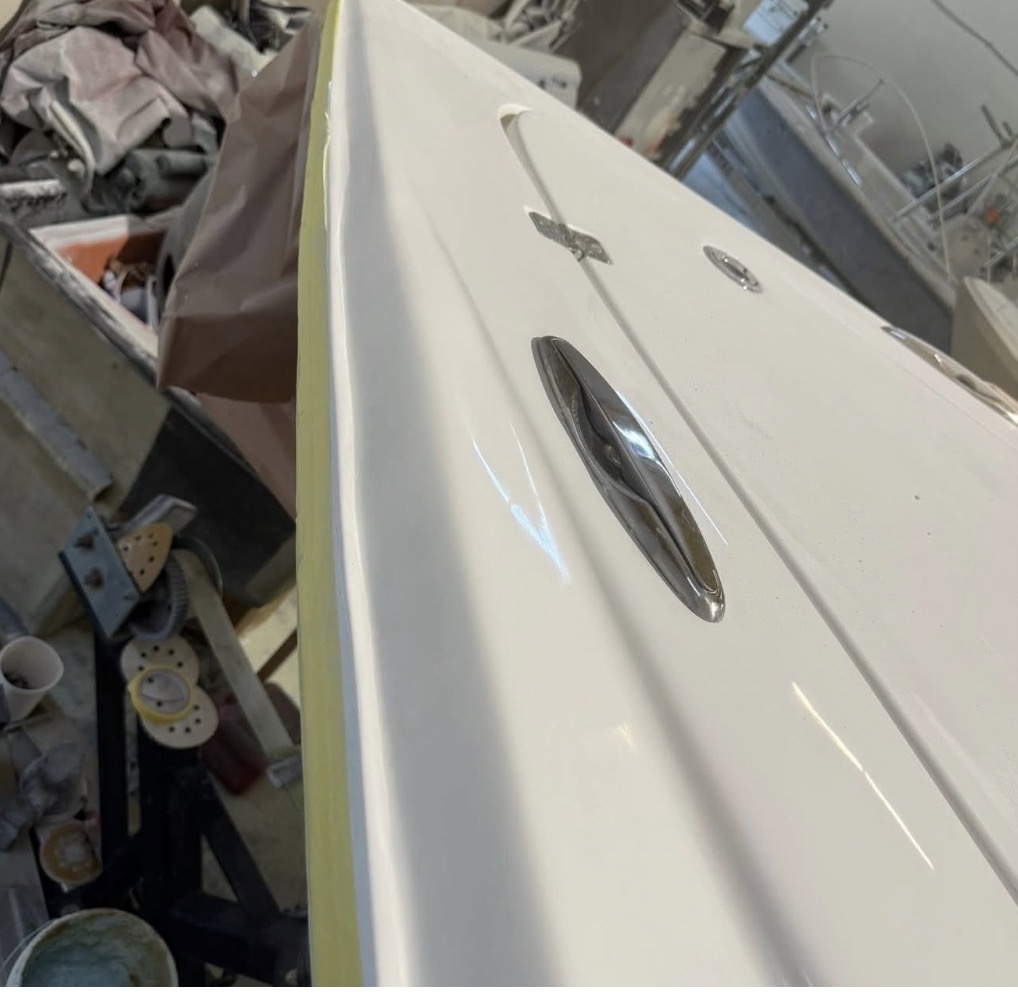 Finished gel coat repair by GS Composites Marine Repairs