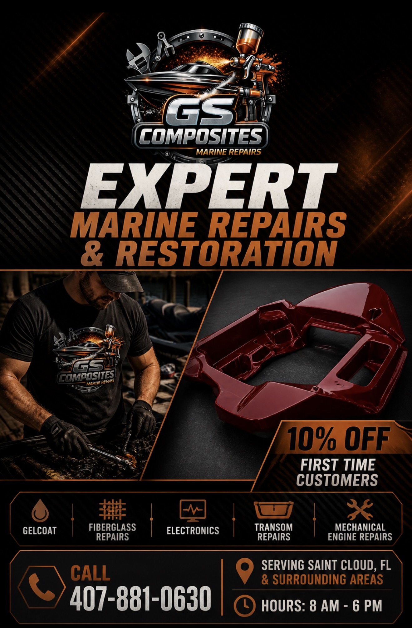 Expert marine repairs by GS Composites Marine Repairs